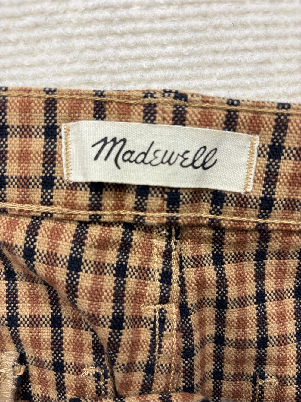 MADEWELL | slim Emmett wide leg crop pants plaid 31 - Picture 5 of 7